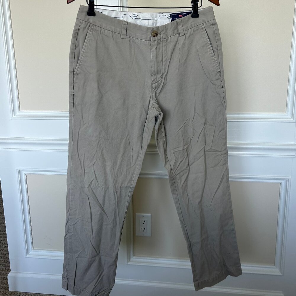 Vineyard Vines Men's Flat Front Slim Fit Breaker Khakis 32 x 30